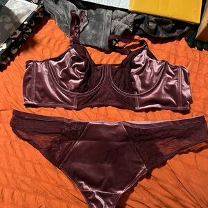 Torrid Purple Full Coverage Bra Set